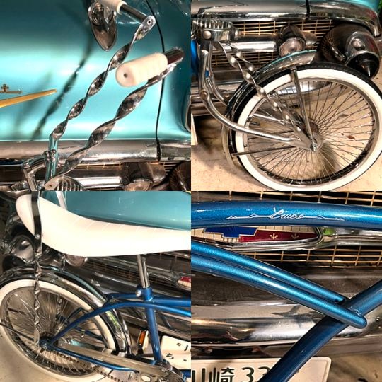 ローチャリ　CRUES LOWRIDER クルーズ ローライダー　引き取りのみ ローライダー自転車 クルーズ カスタム ライトブルー ローチャリ