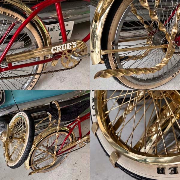 ローチャリ　CRUES LOWRIDER クルーズ ローライダー　引き取りのみ ローライダー自転車 クルーズ カスタム レッド ローチャリ