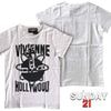 イタリア製 SUNDAY21 サンデー21 メンズ Tシャツ Vivienne Westwood パロディー HOLLYWOOD ホワイト セレブ ブランド ファッション インポート カジュアル MADE IN ITALY 正規 商品