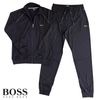 HUGO BOSS ヒューゴボス メンズ スウェット セットアップ ロゴ刺繍 ブラック 1ポイント ロゴ 上下セット MIX MATCH SETUP ストレッチ ジャージー シンプル 高級 ビジネス カジュアル ブランド インナー ギフト プレゼント 父の日 S M L XL 2XL XXL