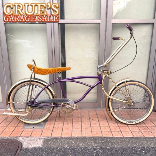 【商品説明をよくお読み下さい】 代引き不可 送料込み 現品限り カスタム展示車両 CRUE`S LOWRIDER クルーズローライダー 20インチ AWC クラシック3速内装ハブ フレーム パープル