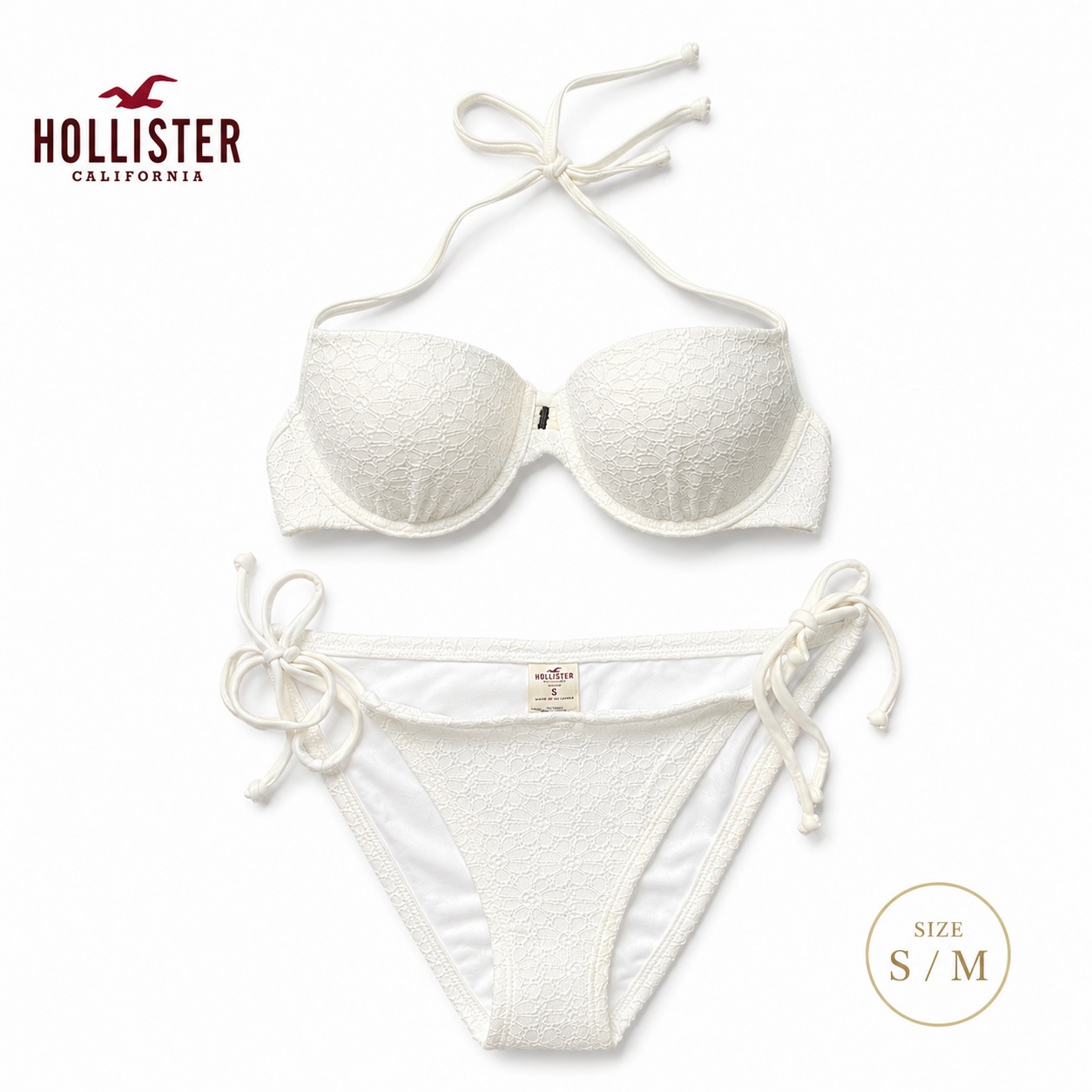 �ۥꥹ���� Hollister ��ǥ����� ���� �졼�� �ӥ��� �ۥ磻�� �� �ѥå����� �ۥ륿���ͥå� �����ɥ�ܥ� ���ѥ졼�� �����०���� �� �ס��� S M