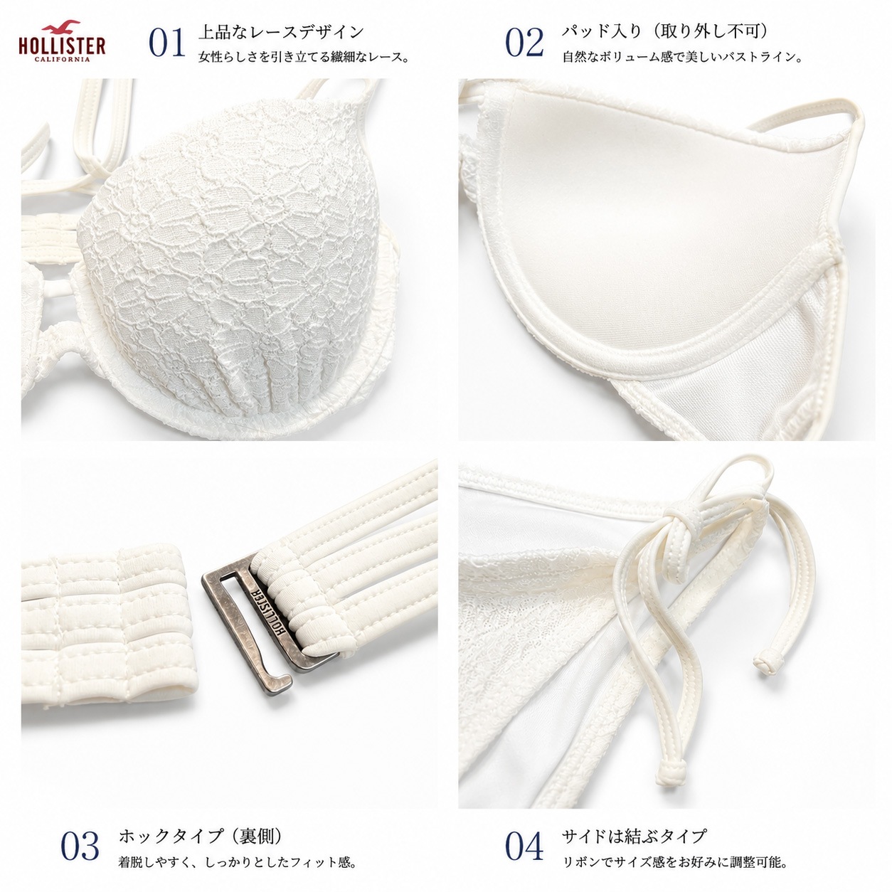 �ۥꥹ���� Hollister ��ǥ����� ���� �졼�� �ӥ��� �ۥ磻�� �� �ѥå����� �ۥ륿���ͥå� �����ɥ�ܥ� ���ѥ졼�� �����०���� �� �ס��� S M