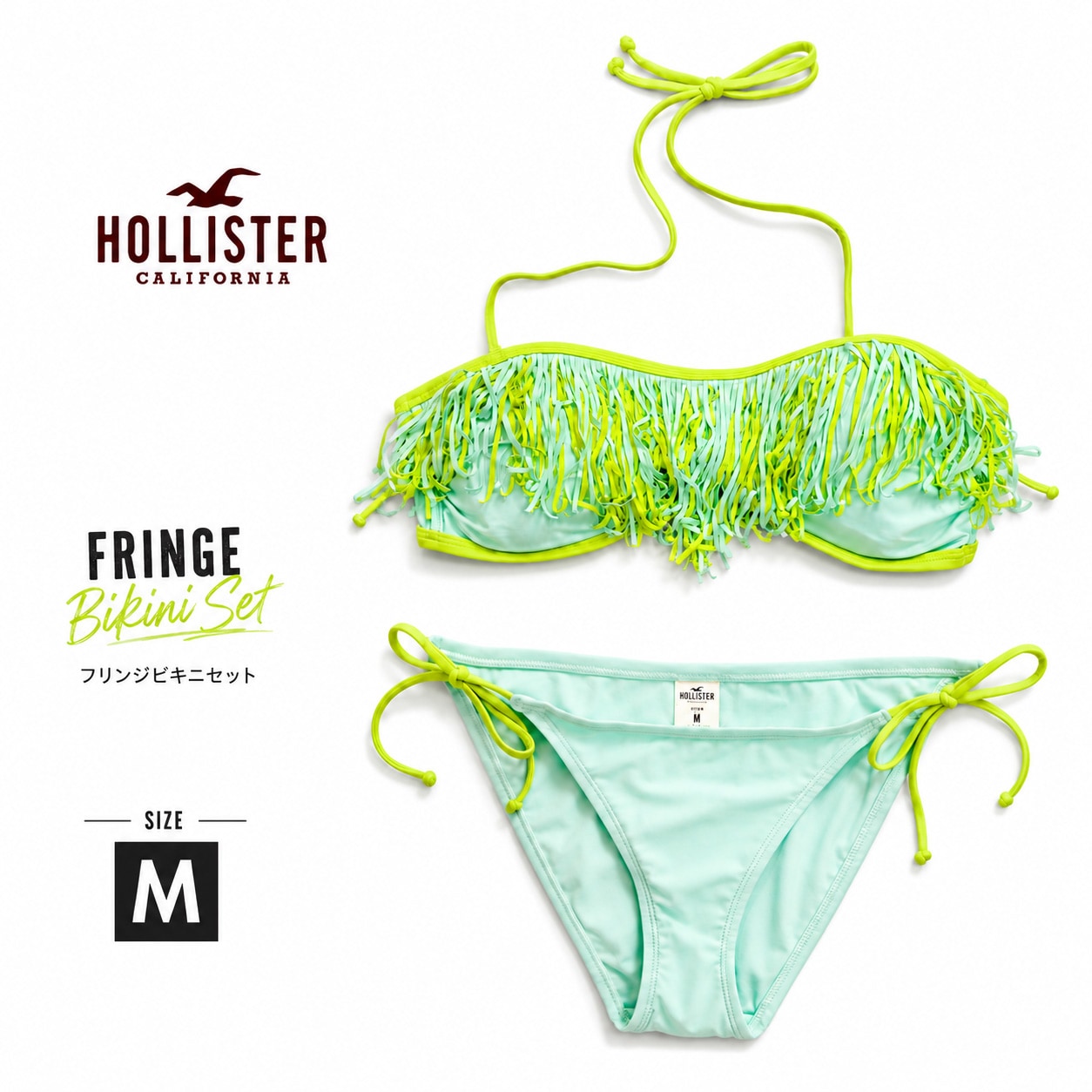 �ۥꥹ���� HOLLISTER ��ǥ����� ���� �ե�� �ӥ��� 2WAY �Х�ɥ� �ۥ륿���ͥå� �ѥå��դ� �ѥåɼ�곰���� �ߥ�� ���꡼�� �����֥��� M