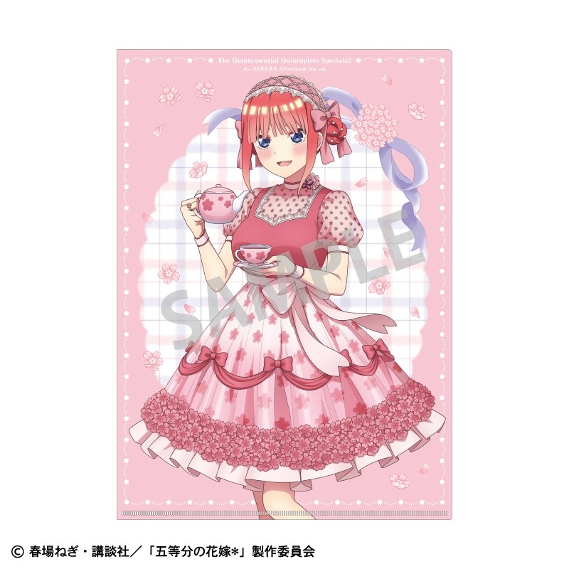 五等分の花嫁＊ A4シングルクリアファイル＿中野二乃／桜アフタヌーン