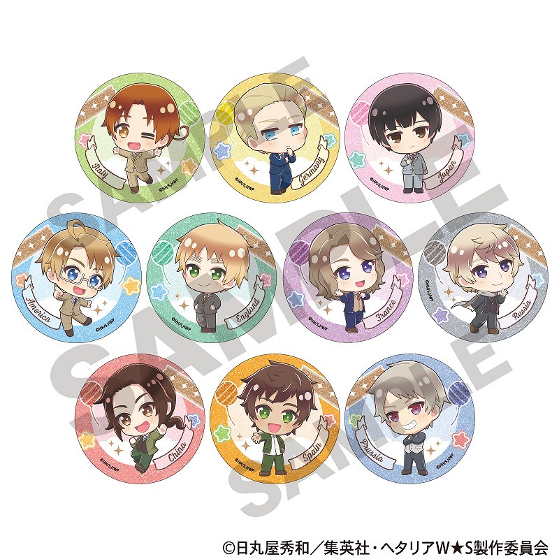 ヘタリア イギリス AGF キラキラ缶バッジ 予約商品10月下旬発送】ヘタリア World☆Stars トレーディング