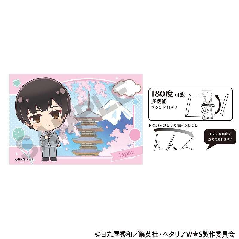 【ヘタリア】アート缶 日本 予約商品10月下旬発送】ヘタリア World☆Stars アート缶バッジ_