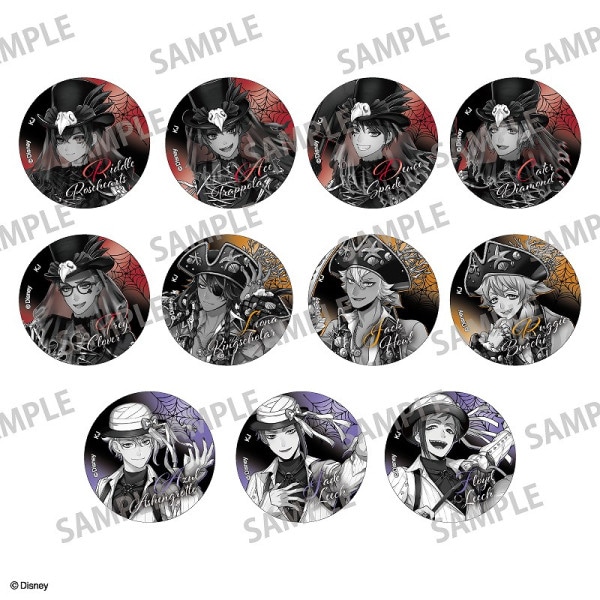 ツイステ スケアリー 缶バッジ イデア 箔押し AGF 予約商品10月中旬発送】『ディズニー ツイステッド