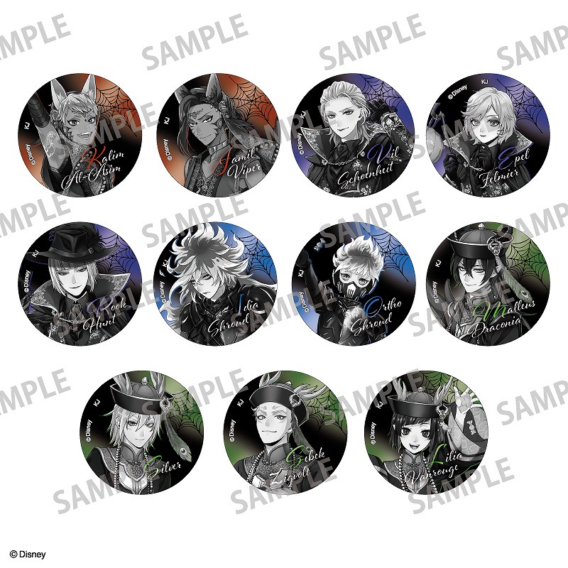 ツイステ スケアリー 缶バッジ イデア 箔押し AGF 予約商品10月中旬発送】『ディズニー ツイステッド