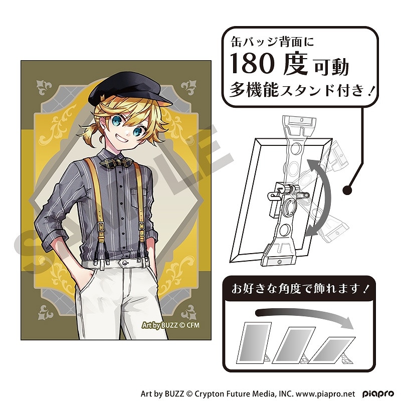 楽天コレクション鏡音レン4点/アクスタ.缶バッジ.色紙.ぶーたピアプロ