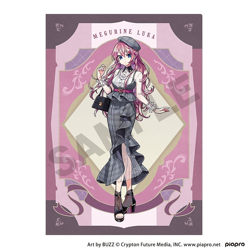 初音ミク 巡音ルカ ヴァンパイアフェス クリアファイル ピアプロキャラクターズ シングルクリアファイル＿巡音ルカ/レトロ