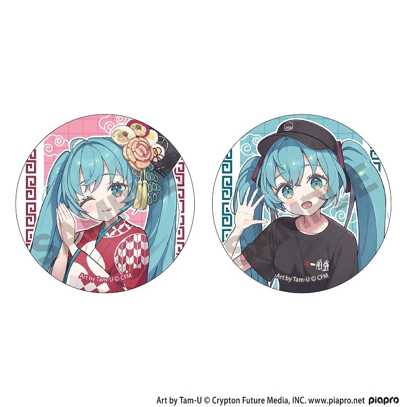 事後通販1月下旬より順次発送】一風堂×初音ミク 缶バッジ2個セット