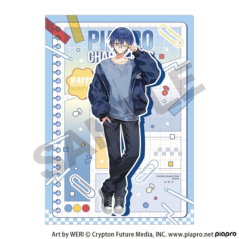 ピアプロキャラクターズ シングルクリアファイル＿KAITO/メガネスタイル