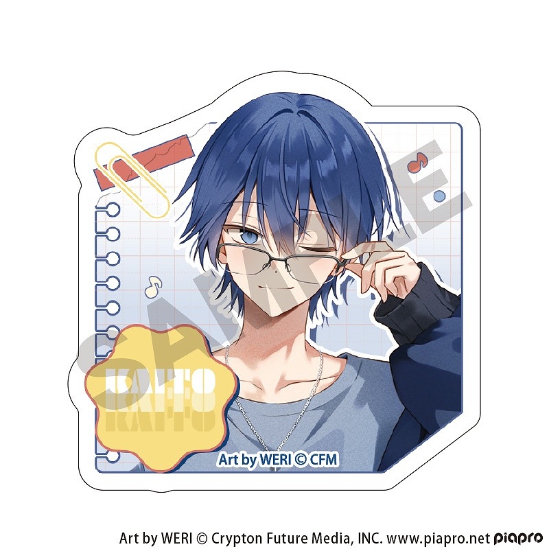 ピアプロキャラクターズ アクリルヘアクリップ＿KAITO/メガネスタイル