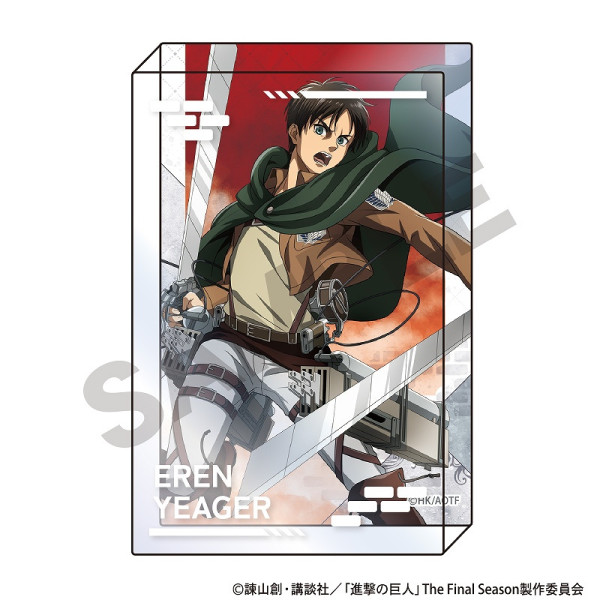 再販予約9月中旬発送】進撃の巨人 アート缶バッジ＿エレン/アクション