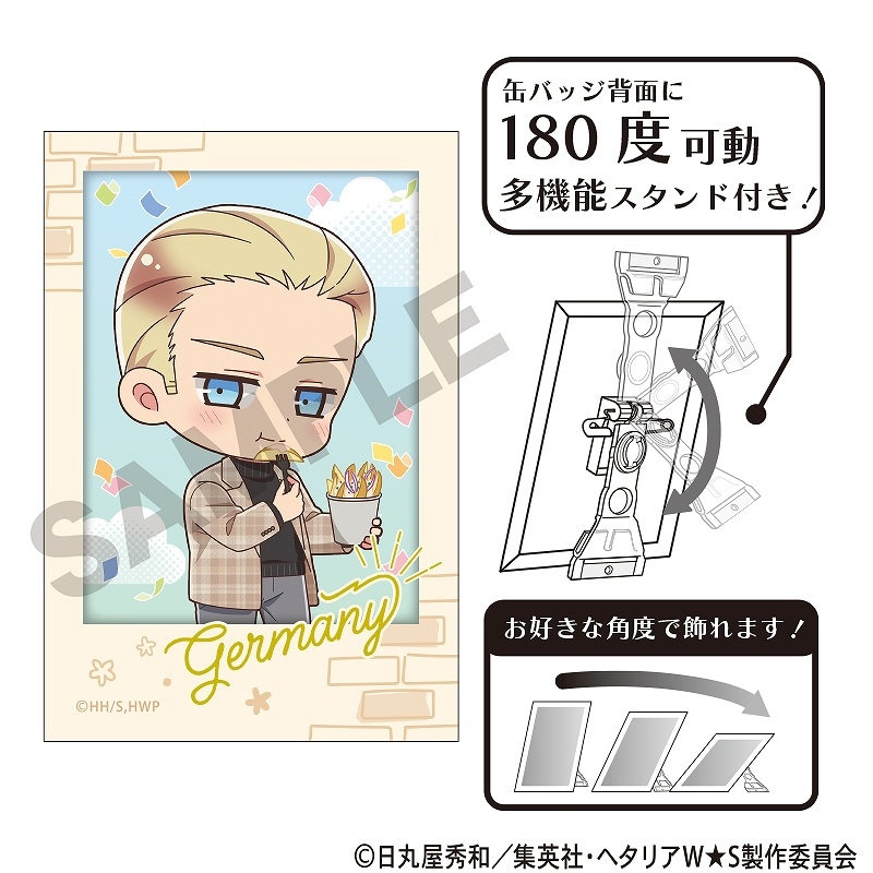予約商品9月中旬発送】ヘタリア World☆Stars アート缶バッジ＿ドイツ