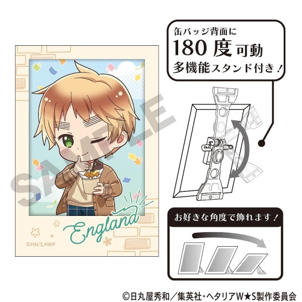 予約商品9月中旬発送】ヘタリア World☆Stars アート缶バッジ＿日本