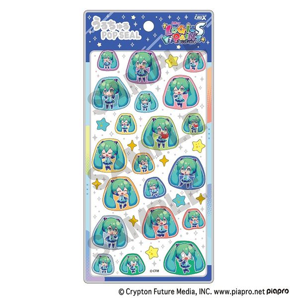 初音ミク Aqu3ra アイスドロップ ラムネ 缶バッジ ステッカー セット ピアプロキャラクターズ トレーディングきらホロ☆MIX缶バッジ＿メガネ