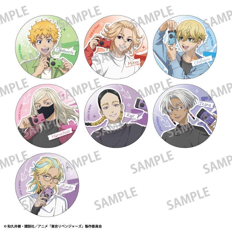 東京リベンジャーズ 三途春千夜 缶バッジ カメラさんぽ 箔押し 東京リベンジャーズ 【BOX】トレーディング缶バッジ_カメラさんぽ