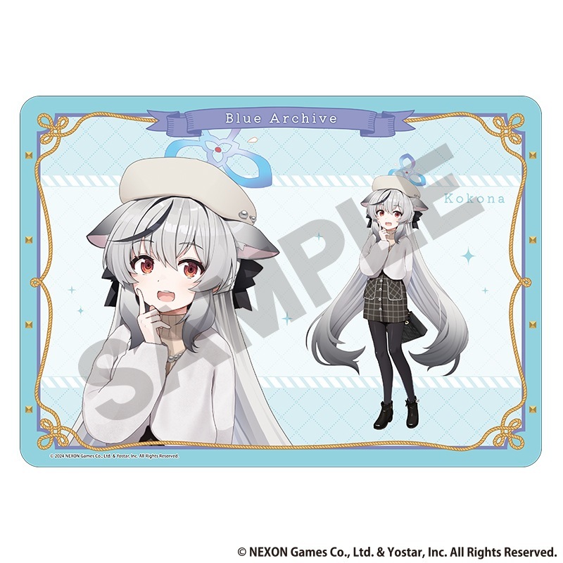 ブルーアーカイブ ブルアカ 神戸コラボ プレイマット ココナ 新品未開封 再販予約7月上旬発送】ブルーアーカイブ ラバーマット_ココナ