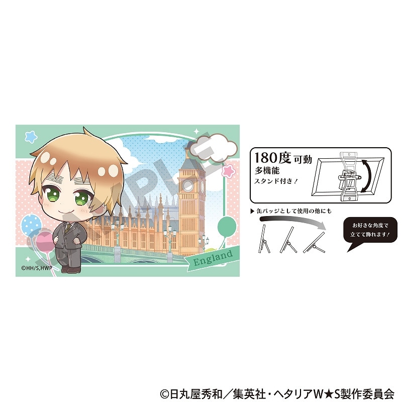 ヘタリア イギリス アクリルスタンドバッジ Art 予約商品10月下旬発送】ヘタリア World☆Stars アート缶バッジ_