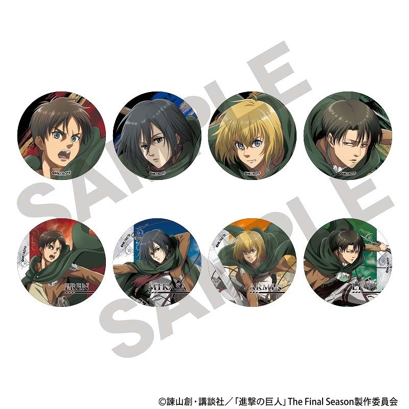 再販予約9月中旬発送】進撃の巨人 トレーディング缶バッジ＿アクション