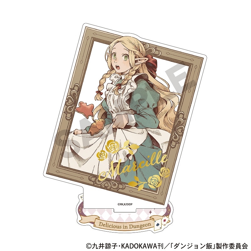 予約商品7月中旬発送】ダンジョン飯 額縁風箔押しアクリルスタンド＿