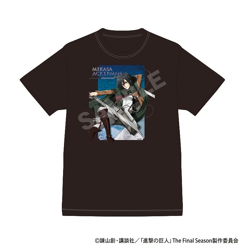 予約商品9月中旬発送】進撃の巨人 Tシャツ＿ミカサ/アクション