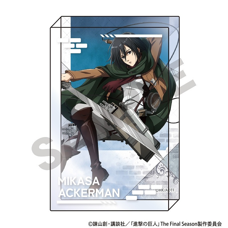 予約商品9月中旬発送】進撃の巨人 アクリルブロック＿ミカサ/アクション