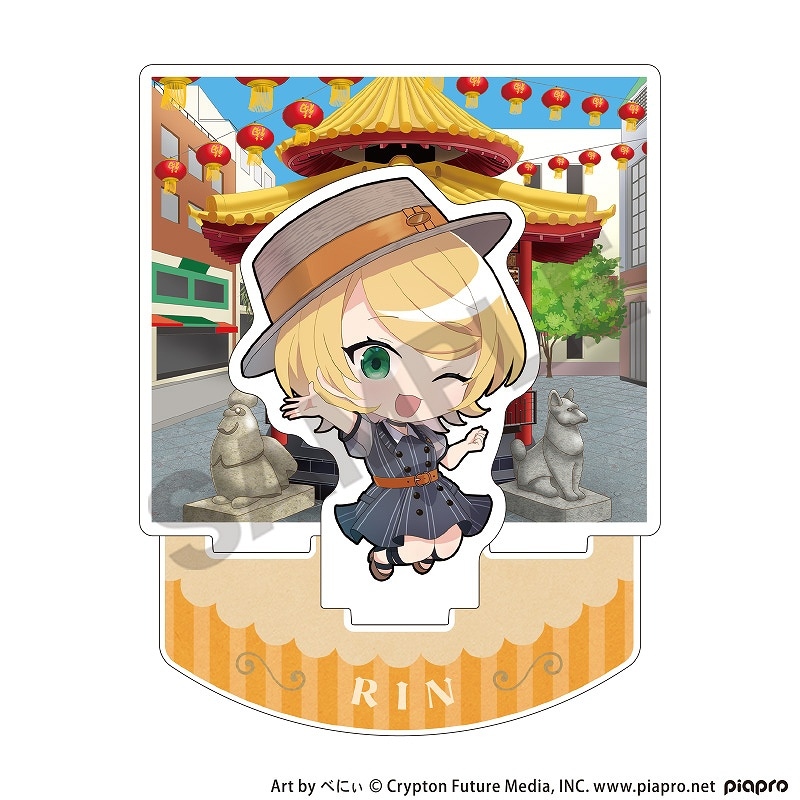 ピアプロキャラクターズ ジオラマアクリルスタンド＿鏡音リン/レトロ