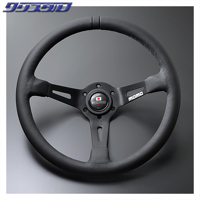 MOMO FULL SPEED 348Φ 90mm DEEP MOMO FULL SPEED 348Φ 90mm DEEP BKレザー/BKスポーク BLACK TOP