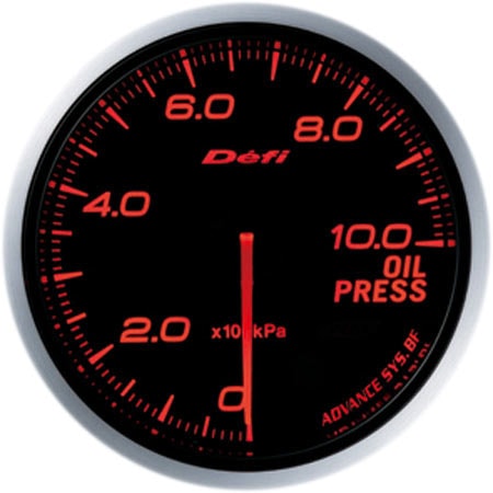 Defi-Link Meter ADVANCE BF (アドバンスビーエフ) Φ60 アンバーレッド 油圧計 DF10202
