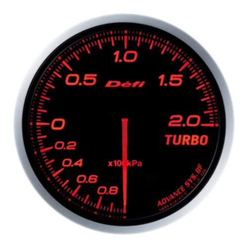 Defi-Link Meter ADVANCE BF (アドバンスビーエフ) Φ60 アンバーレッド ターボ計 Max200kPaモデル（表示範囲：-100kPa～+200kPa） DF09902