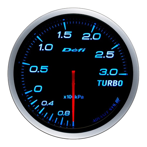 Defi-Link Meter ADVANCE BF (アドバンスビーエフ) Φ60 ブルー ターボ計 Max300kPaモデル（表示範囲：-100kPa～+300kPa） DF14703