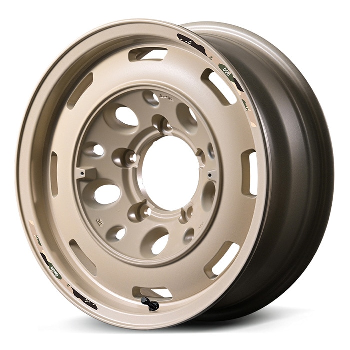 決算セール！MID WHEELS × DOD ウシャリントバリ 1660-5 5/139 16インチ 6J -5 ホール数:5 PCD:139 セミグロスサンドベージュ 4本セット マルカサービス SSB
