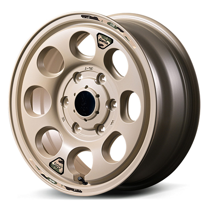 決算セール！MID WHEELS × DOD ウシャリン 1560+33 6/139 15インチ 6J +33 ホール数:6 PCD:139 セミグロスサンドベージュ 4本セット マルカサービス SSB