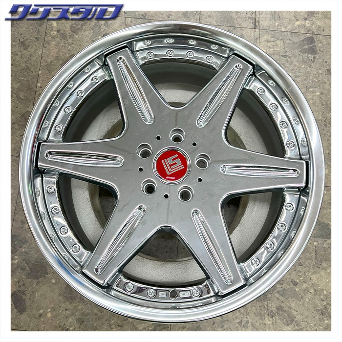 セール品! WORK (ワーク) LS406 2085+37 2095+42 5/120 20インチ 8.5J 9.5J +37 +42 ホール数:5 PCD:120 SC(スーパークロームメッキ)アルマイトアウターリム NITTO NT555G2 245/40R20 275/35R20 各2本計4本セット