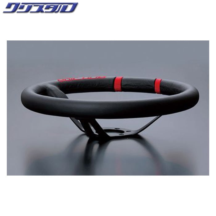 MOMO DRIFTING 330Φ 85mm DEEP BKレザー/BKスポーク REDステッチ