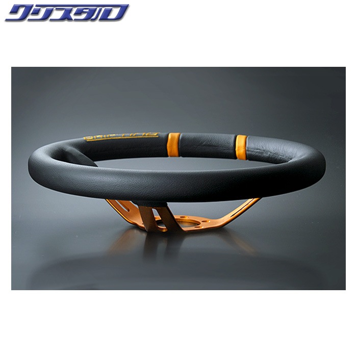 MOMO DRIFTING 330Φ 85mm DEEP BKレザー/ORスポーク ORANGEステッチ