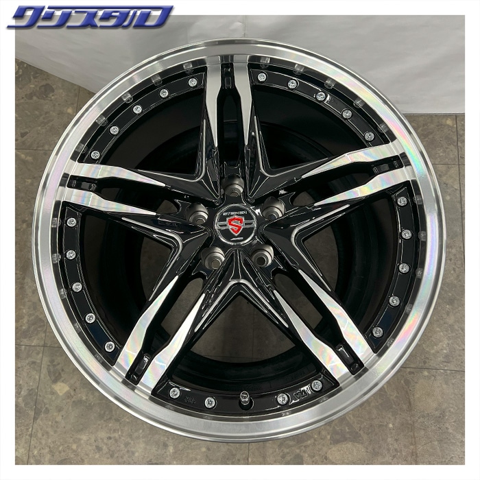 セール品！ 共豊 シュタイナーLSV 2085+35 20インチ 8.5J +35 ホール数:5 PCD:114 ブラックポリッシュ 特選輸入タイヤ 245/40R20 4本セット