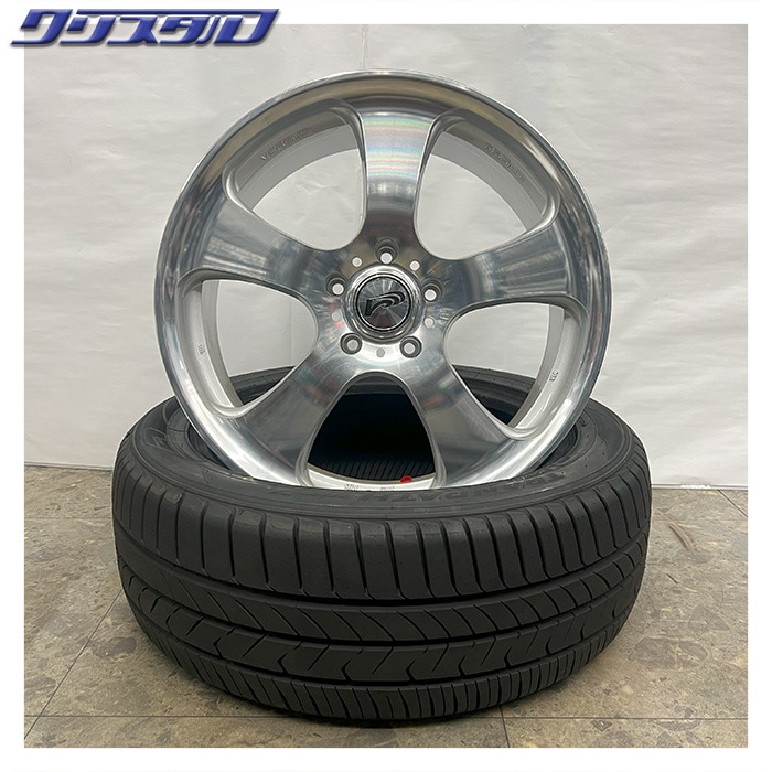 セール品！ RAYS ベルサス コレッツイォーニ ステヴァーレ 1875+42 5/114 18インチ 7.5J +42 ホール数:5 PCD:114 ダイヤモンドミラーカット ロードストーン SP04 225/45R18 4本セット