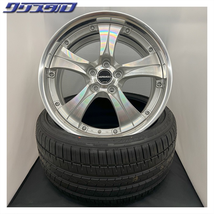 セール品! WORK (ワーク) ターミスト TS-1 リローデッド 1980+48 5/114(A) 19インチ 8J +48 ホール数:5 PCD:114 ブラックカットクリア 特選輸入タイヤ 225/40R19 4本セット