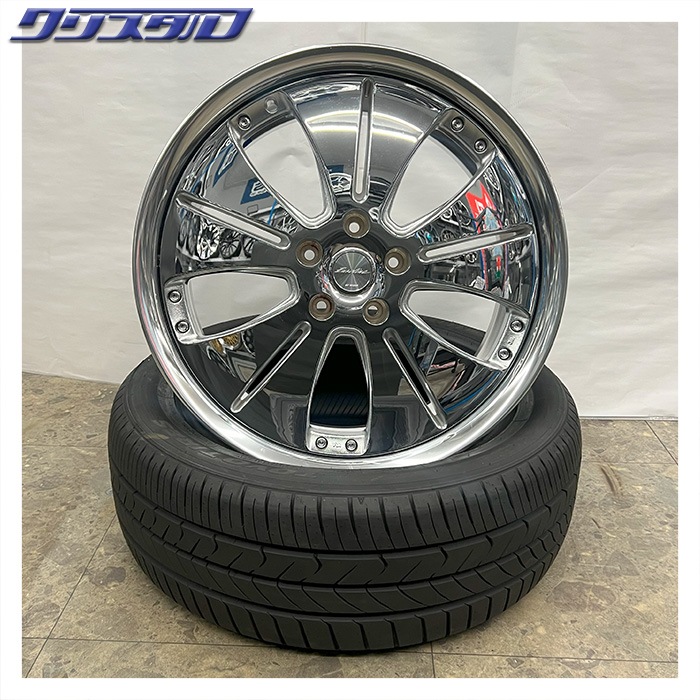 セール品! WORK(ワーク) EUROLINE (ユーロライン) N2 1980+45 1990+45 5/114 19インチ 8J 9J +45 ホール数:5 PCD:114 クロームメッキ NITTO NT555G2 225/40R19 各2本計4本セット