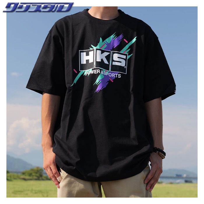 HKS T-SHIRT SUPER RACING v2 BLACK XLサイズ 51007-AK728 | グッズ