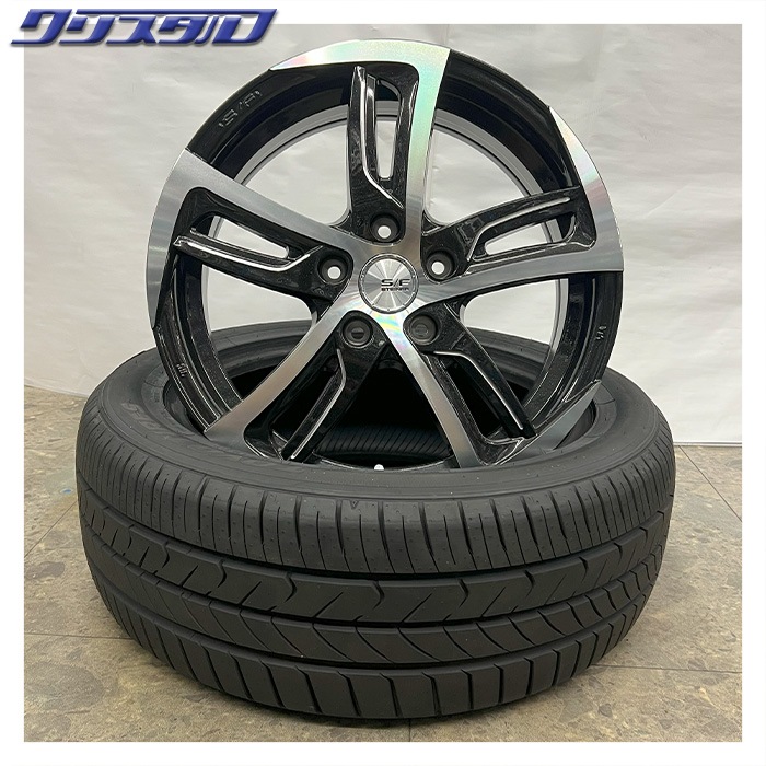 225 55 17 シュタイナー　美品 KYOHO シュタイナー FTX 17インチ - デミオ DJ系 DBA-DJ3FS(マツダ