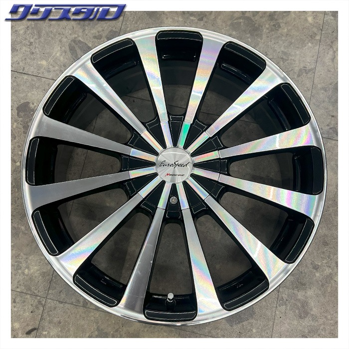 セール品！ Euro Speed(ユーロスピード) V12 1870+50 10/100.114 18インチ 7J +50 ホール数:10 PCD:100.114 ブラックポリッシュ 特選輸入タイヤ 215/45R18 4本セット