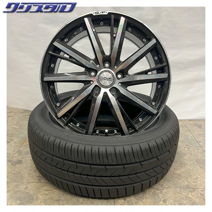 セール品! 共豊 STRINER (シュタイナー) SF-V 1870+48 5/114 18インチ 7J +48 ホール数:5 PCD:114 エメラルドブラック×ポリッシュ NITTO NT555G2 225/45R18 4本セット