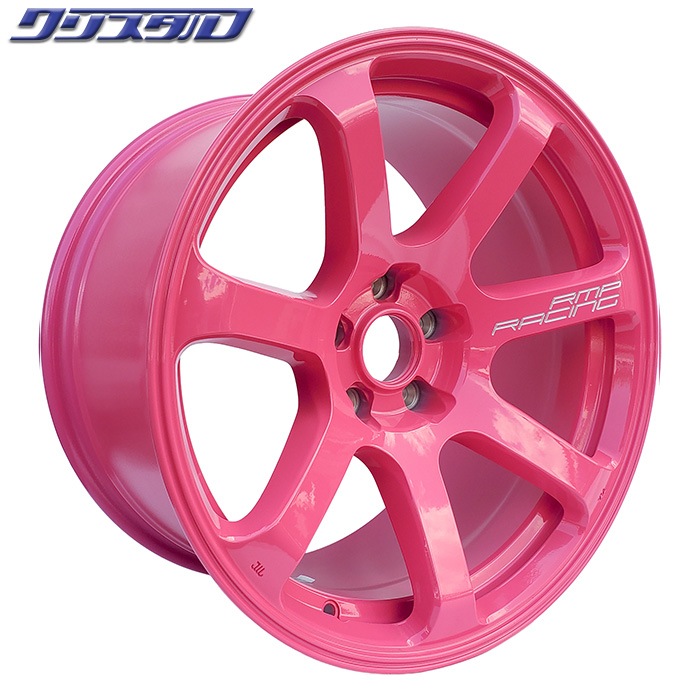 RMPレーシング R07 1895+12 5/114.3 18インチ 9.5J +12 ホール数:5 PCD:114.3 クリスタル限定 オリジナルカラー 特注ピンク 2本組