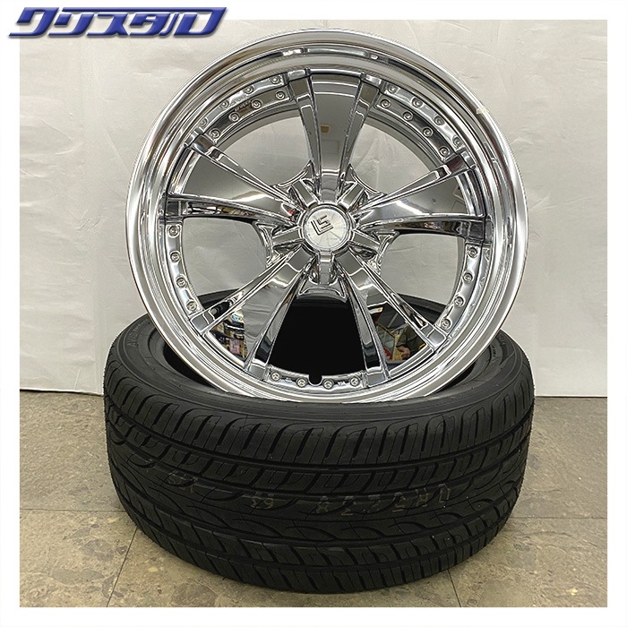 セール品! WORK (ワーク) LS JUBILEE (ジュビリー) ステップリム 2185+35 2195+35 5/114 21インチ 8.5J 9.5J +35 ホール数:5 PCD:114 スーパークローム 特選輸入タイヤ 245/35R21 各2本計4本セット