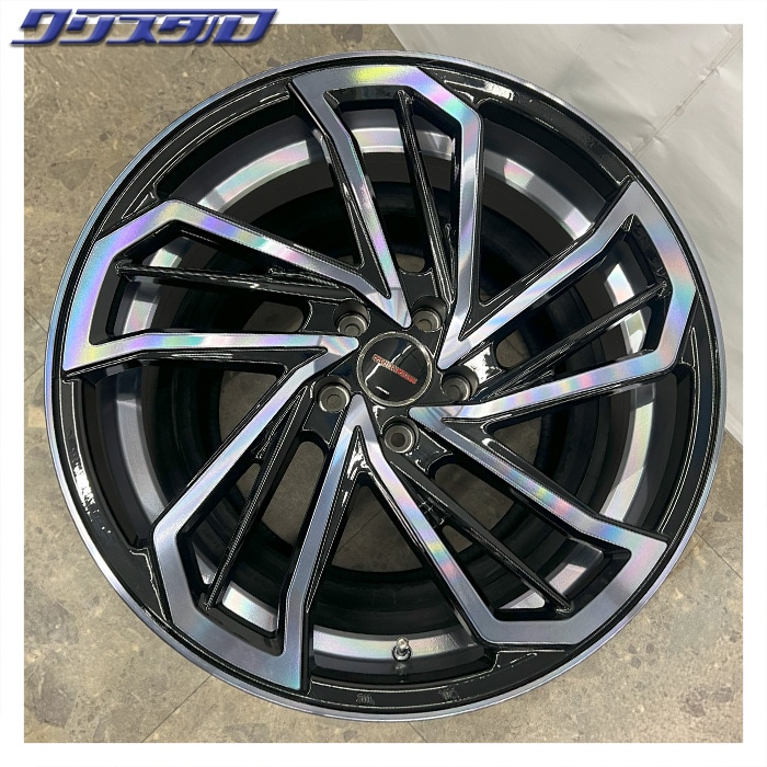セール品！ AME モデラート REVIVER monoblock (リバイバー モノブロック) 2085+38 5/114 20インチ 8.5J +38 ホール数:5 PCD:114 オニキスブラック×ダイアカット×ダーククリア NITTO NT555G2 245/40R20 4本セット
